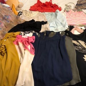 A bundle of sleeveless tops